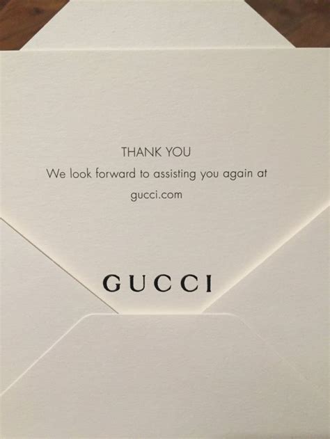 gucci thank you for your purchase